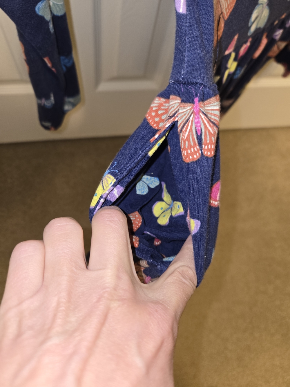 Mini Boden Navy Long Sleeve Butterfly Dress 9-10y - Picture 4 of 5